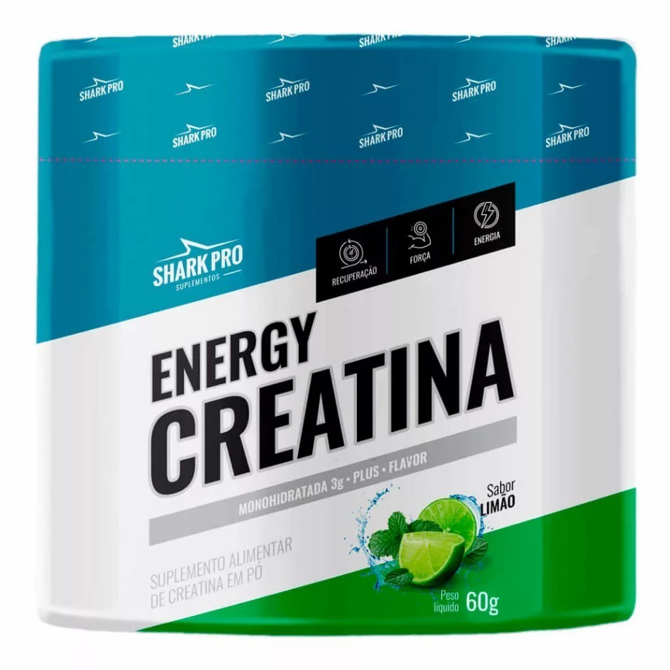 Creatina Energy Sabor Limao 60g Shark Pro