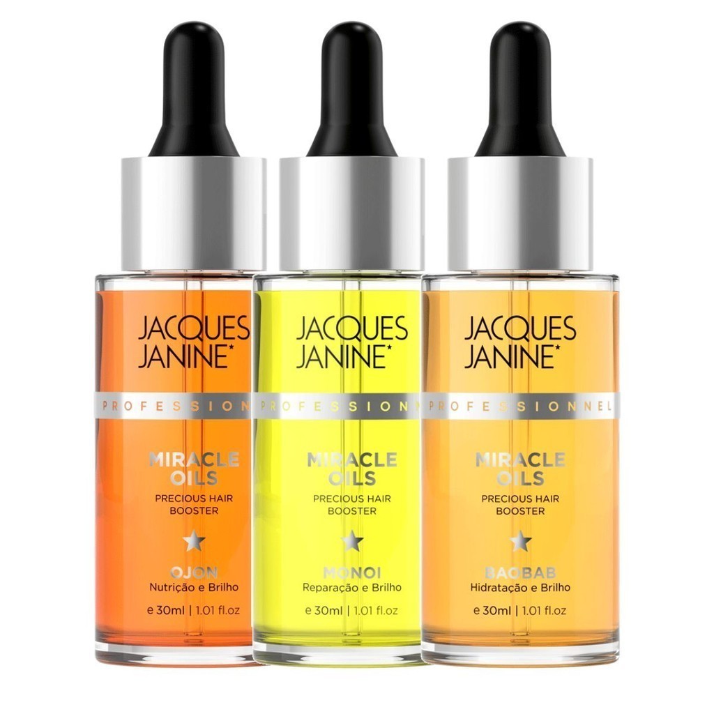 Kit Jacques Janine Miracle Oils Duo Óleos Reparadores 30ml em Oferta na Shopee