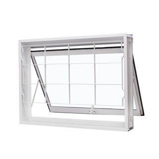 Janela de Aço Maxim-Ar 60x80cm com Grade Quadriculada e Vidro Liso Qualitysol Ramassol em Oferta na Shopee