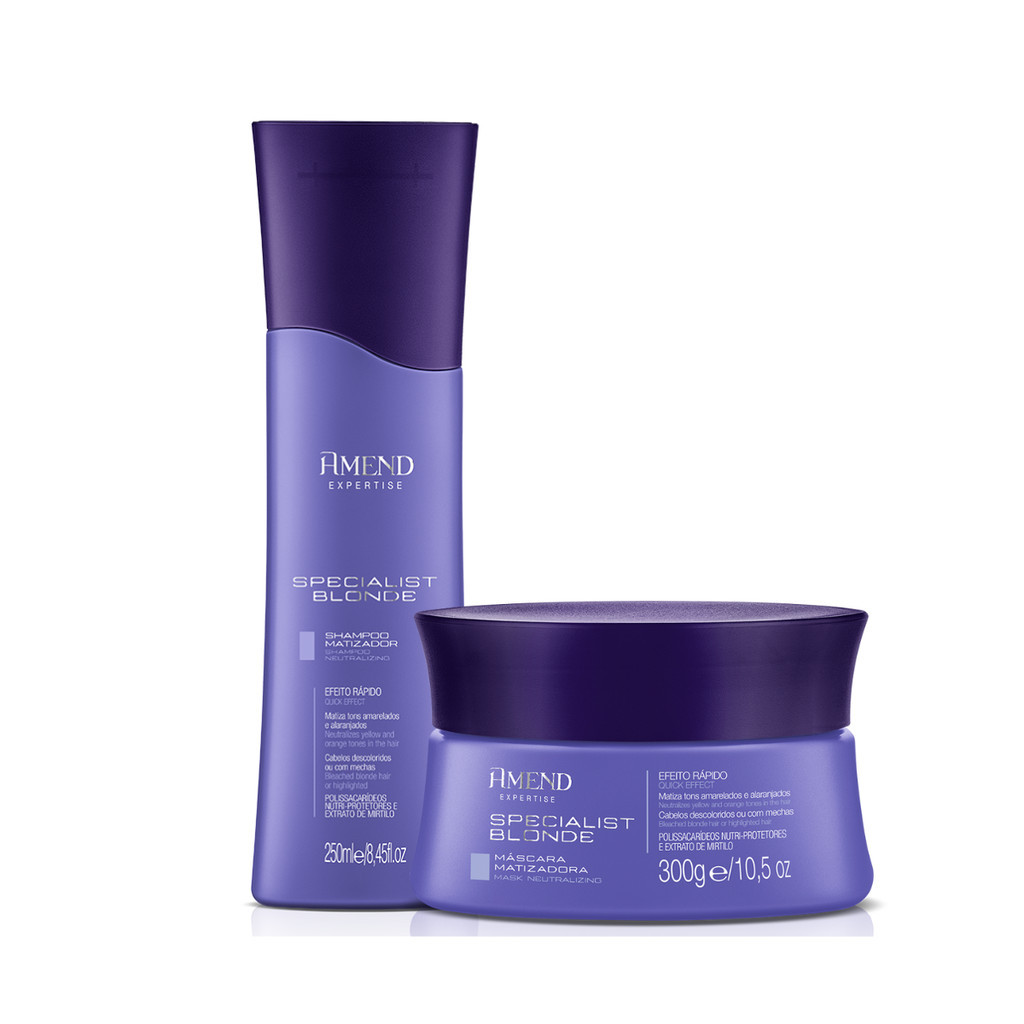Kit Shampoo e Máscara Specialist Blonde - Amend em Oferta na Shopee
