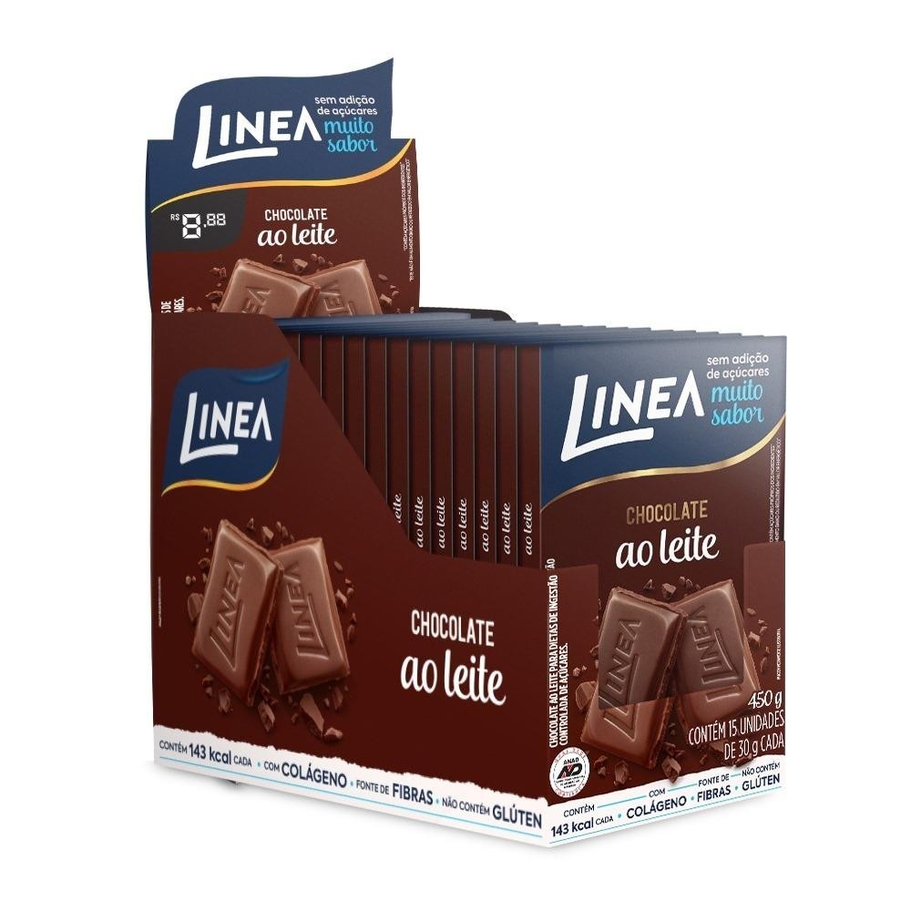 Chocolate Ao Leite Diet Linea Barra 15un De 30G em Oferta na Shopee