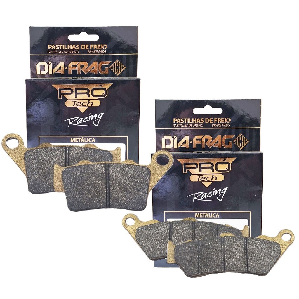 Kit de Pastilhas Metálicas P/ Cb 500 Antiga / Xt 660R Diafrag Pro Tech Racing em Oferta na Shopee