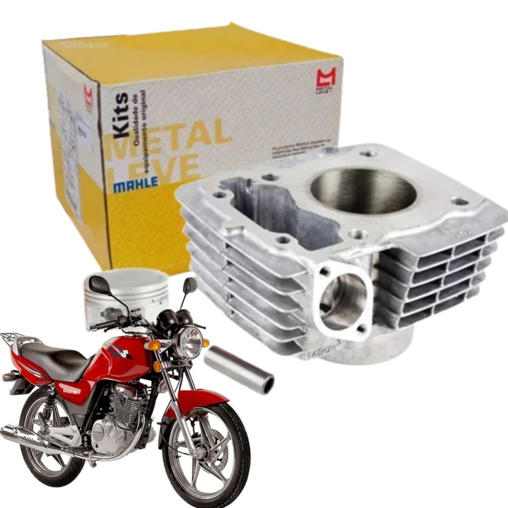 Kit Cilindro Pistão Anel Susuki Yes125 2007 2008 2009 2010 2011 2012 2013 A 2016 Metal Leve K9838