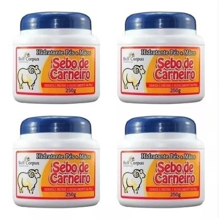 Kit c/4un Sebo de Carneiro 250g- BellCorpus