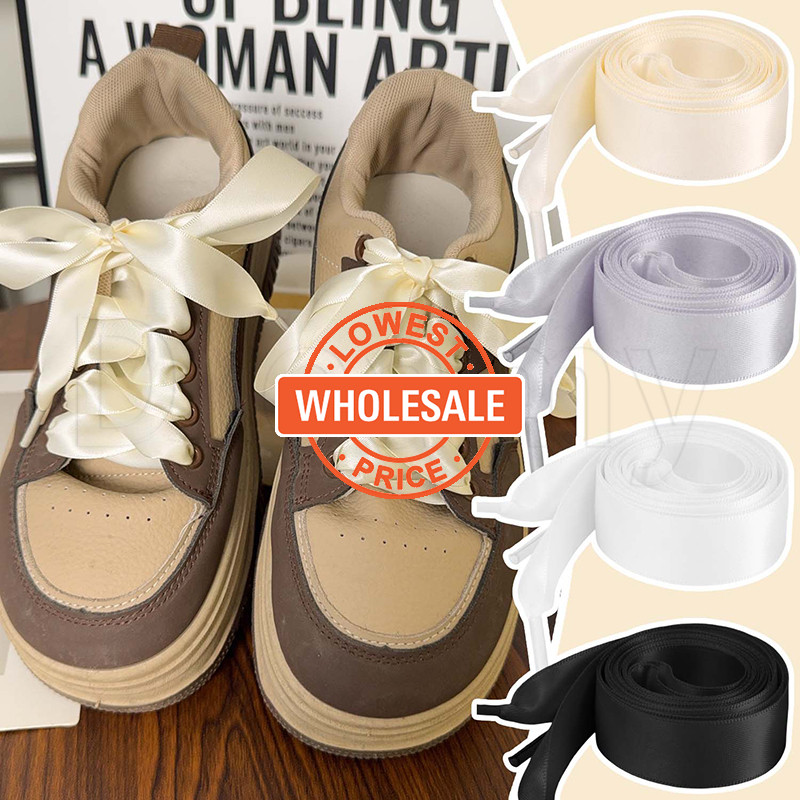 5pair Cadarços De Fita De Cetim De 2 Cm 120-Decoração De Tênis-Cadarço De Sapatos De Treinamento Alemão-Lona Da Moda