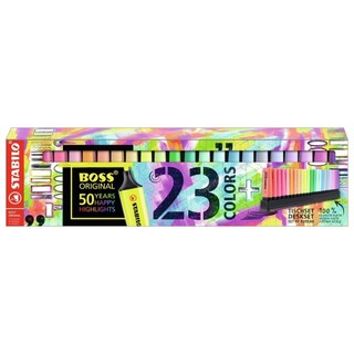 Estojo STABILO BOSS ORIGINAL Pastel: 23 Cores com Suporte em Oferta na Shopee