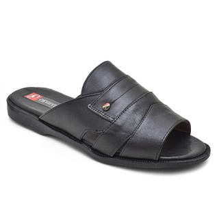 Sandalia Masculina Couro Cafe Marrom Claro Preto Extra Conforto Chinelo Granado