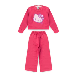 Conjunto Feminino Infantil Pink Cropped - Hello Kitty