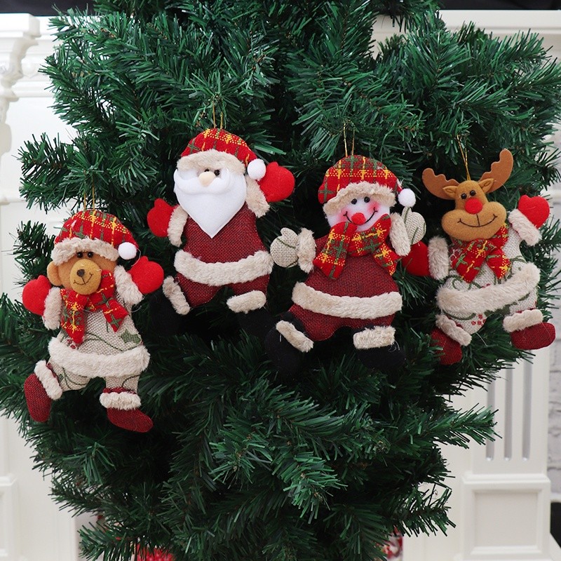Enfeite para Árvore de Natal | Pequeno Enfeite de Tecido Artesanal | Decoração Festiva Encantadora