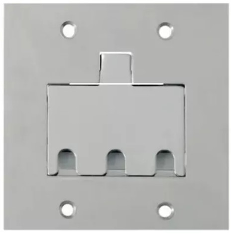 Placa 4x4 RJ45 3 Conectores
