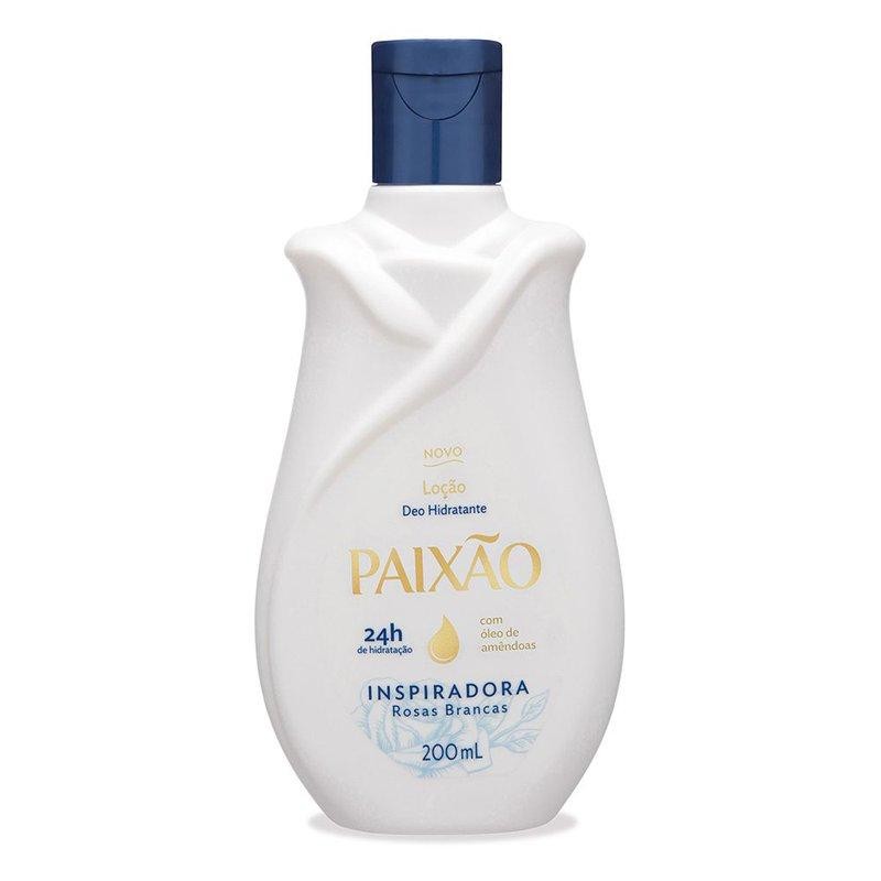 Loção Corporal Deo Hidratante Paixão Inspiradora Rosas Brancas com Óleo de Amêndoas 200ml em Oferta na Shopee