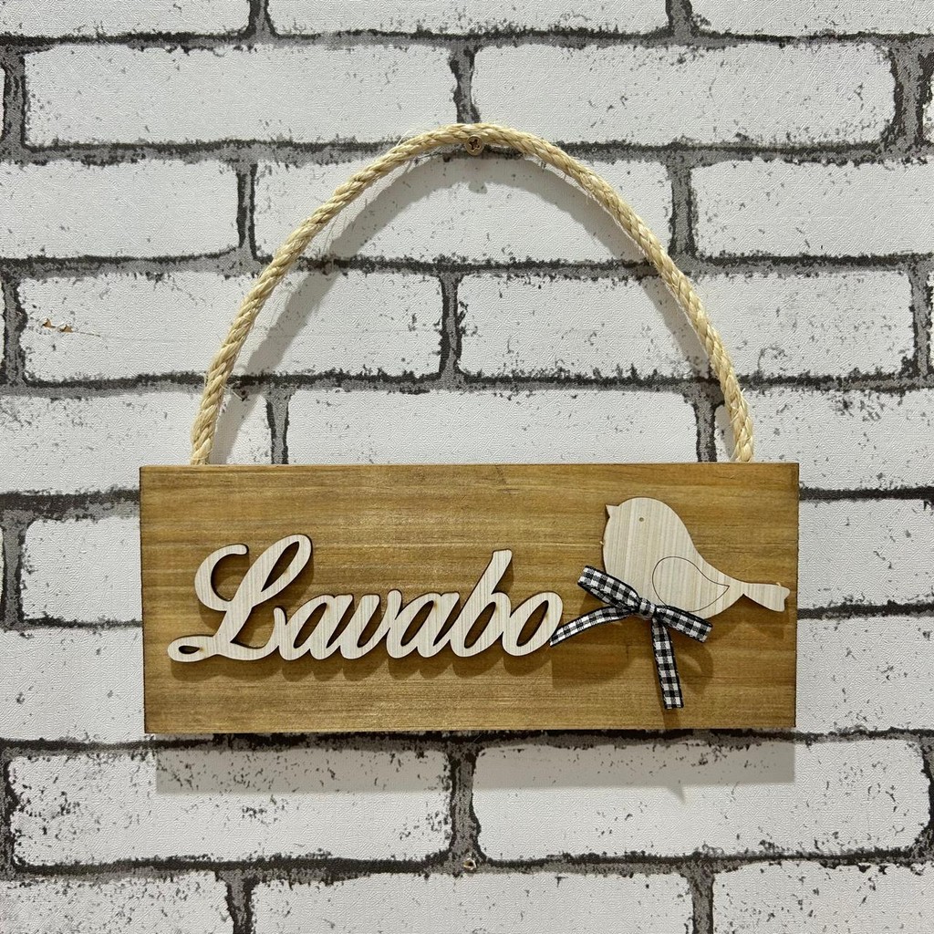 Placa de Porta Lavabo Placa Lavabo Passarinho Decoração de Casa