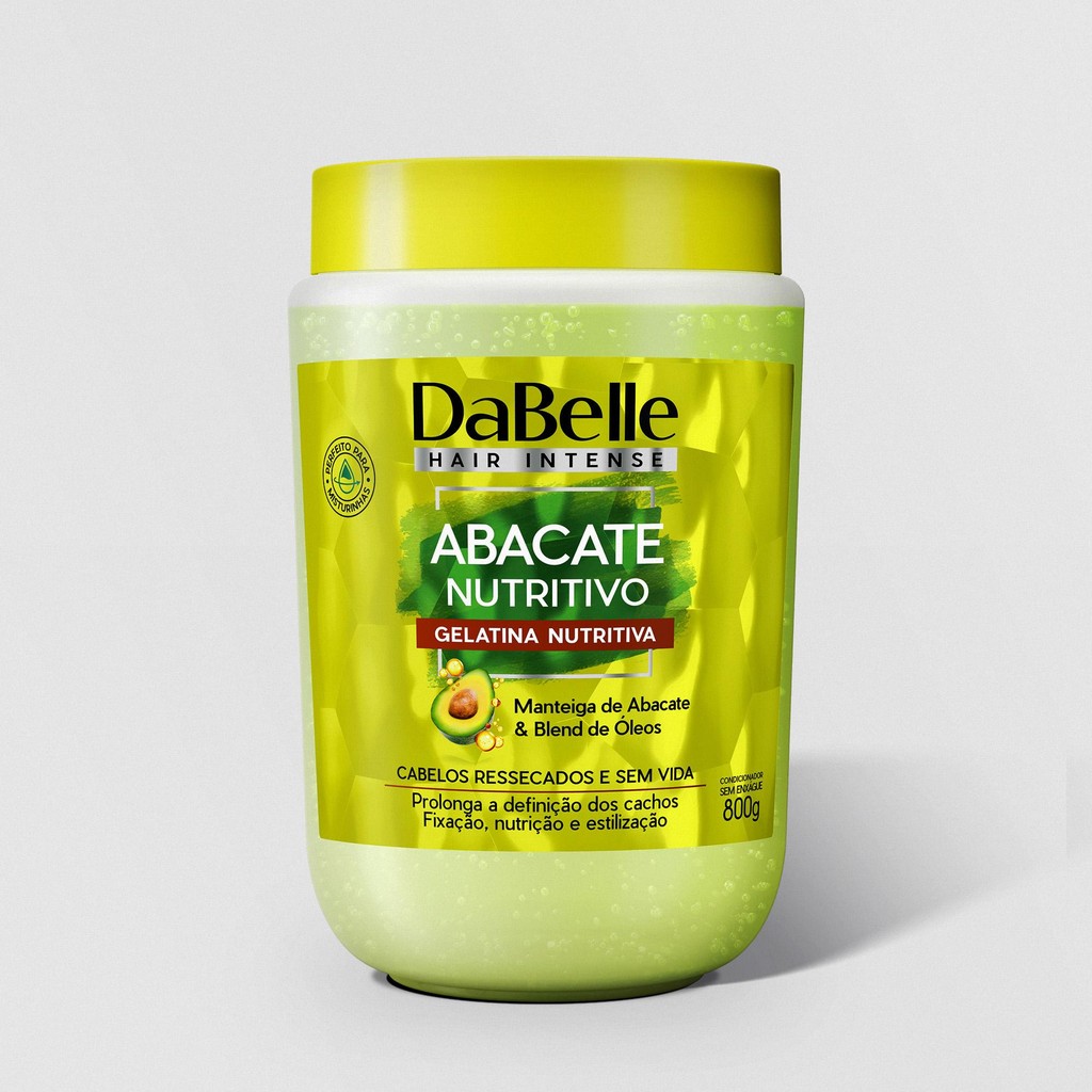 Dabelle Gelatina Nutritiva 800g - Abacate Nutritivo - Beauty