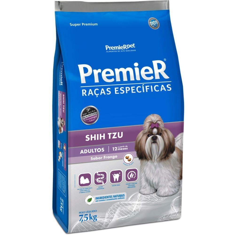 Ração PremieR Raças Especificas shih tzu adultos frango 7,5kg em Oferta na Shopee