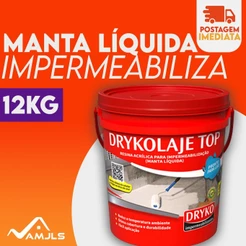 Manta Líquida 12kgImpermeabiliza e Protege Lajes e Telhas Várias Cores