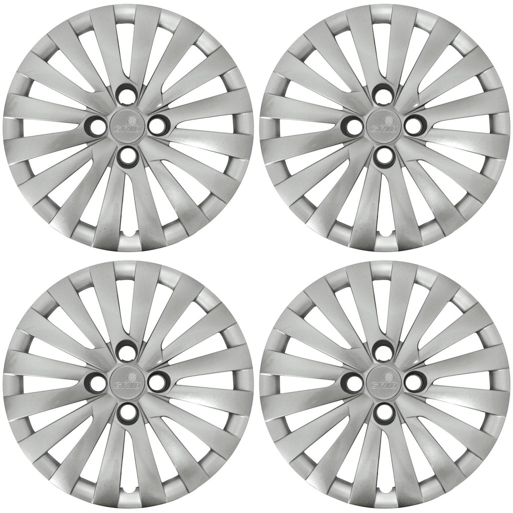 Calota Aro 14" cor Prata Modelo Gol/Voyage G5/G6 2014 (Jogo c/ 4 Calotas) Grid - 117CA-PTA-E