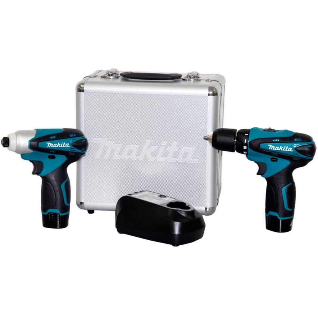 Kit Parafusadeira Impact + Furadeira 2 Bateria Lct204 Makita