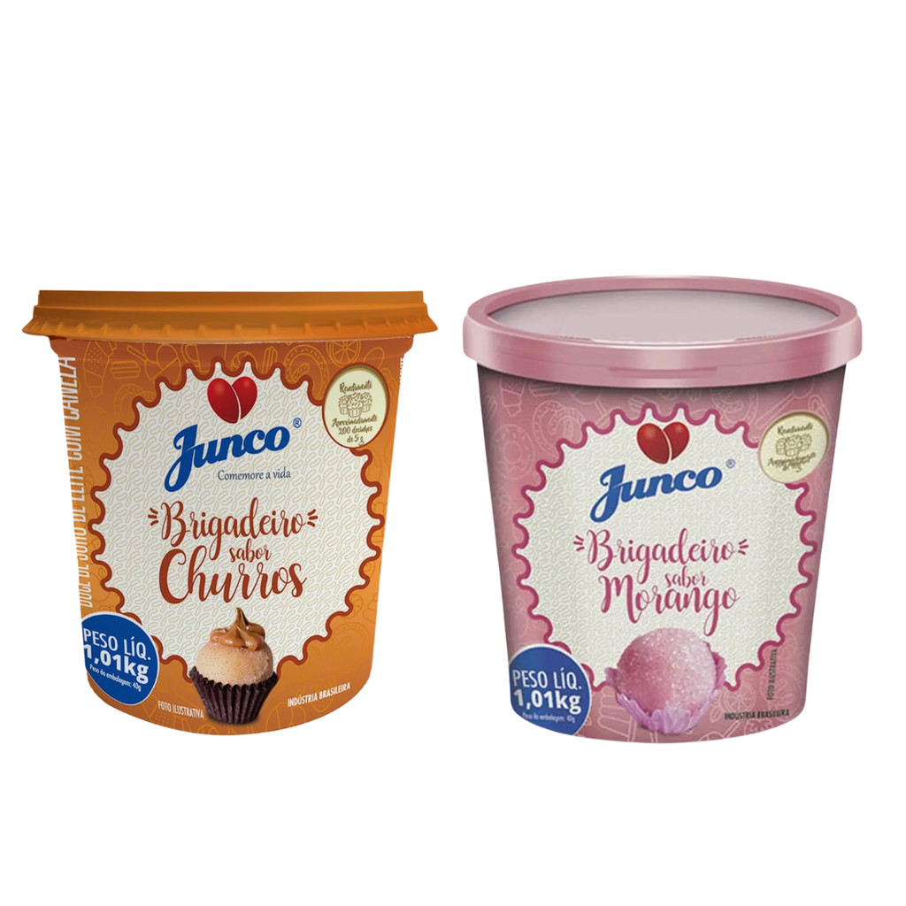 Kit Festa Junco 2 Sabores Brigadeiro -Churros + Morango