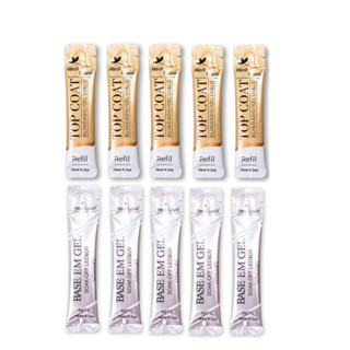 Kit 10 Sachês Base Em Gel Top Coat Blindado Real Love Refil em Oferta na Shopee