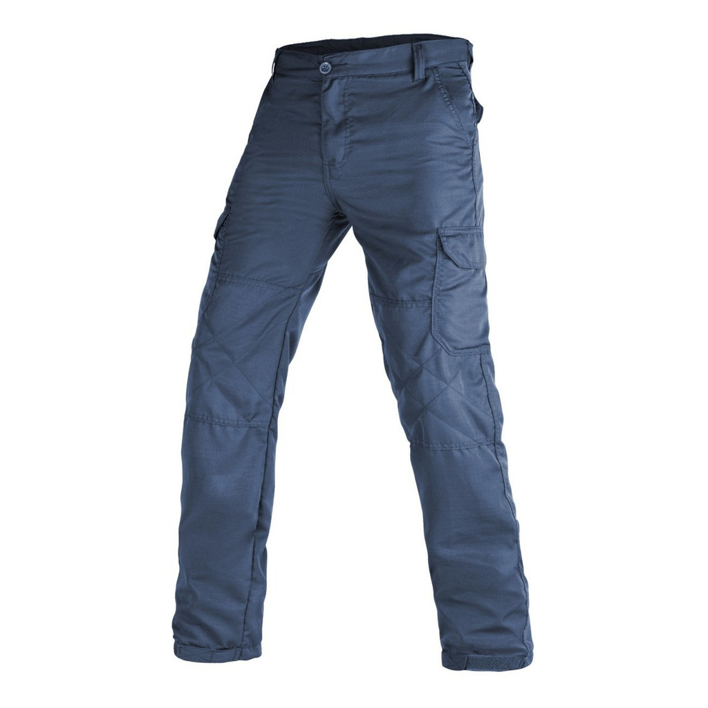 Calça Tática Masculina Cargo 100% Poliéster Azul Marinho 6 Bolsos Rip Stop Use Tático