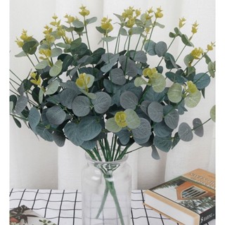 16 Cabeças de Eucalipto Folhas do Dinheiro Plantas Artificiais para Home Office e Jardim em Oferta na Shopee