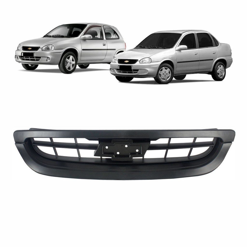 Grade Dianteira Corsa Sedan 08/10 C/moldura Sup. E Inf. Preto