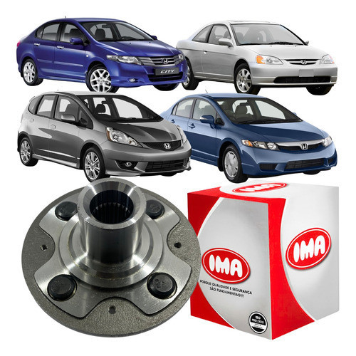 Cubo De Roda Dianteiro Original Ima Honda City Civic Fit 2001 Á 2014 em Oferta na Shopee