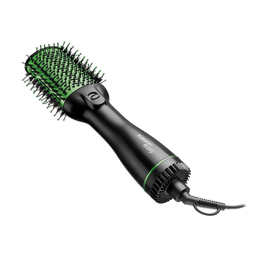 Escova Secadora Elétrica 2 Temperaturas Metálica Easy Oval 1200W 220V Preta Verde Taiff em Oferta na Shopee