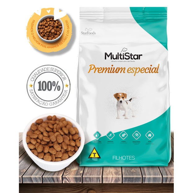 Ração Seca Multi Star Dog Premium Especial para Cães Adultos de Raças Pequenas - 10,1Kg