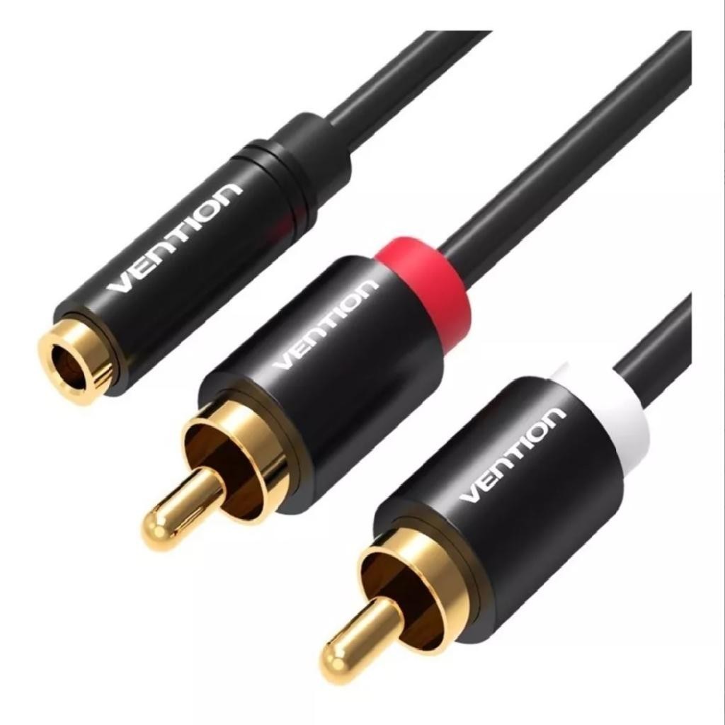 Cabo P2 Femea Para 2 Rca Macho 2m Vention Vab-r01-b200