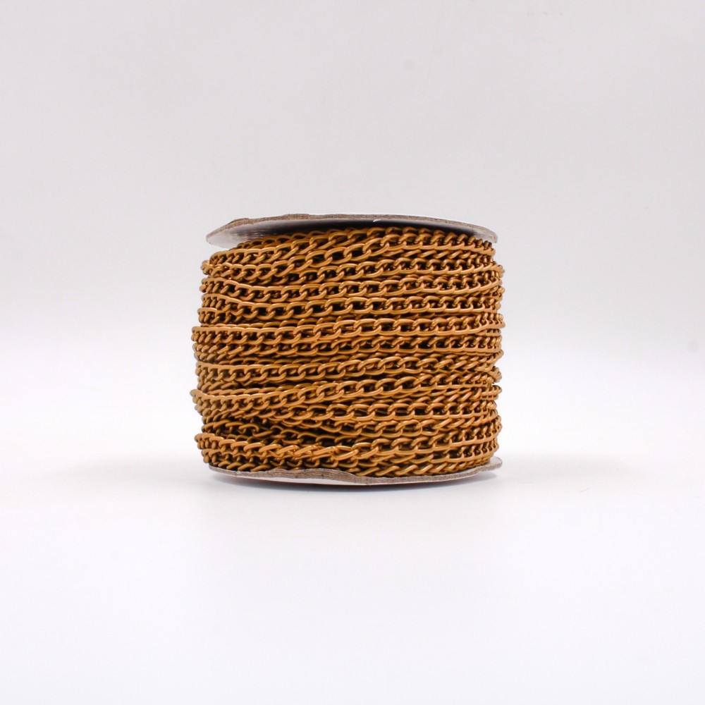 CORRENTE CARTIER EM ALUMINIO 7.5x5MM ROLO COM 50 METROS