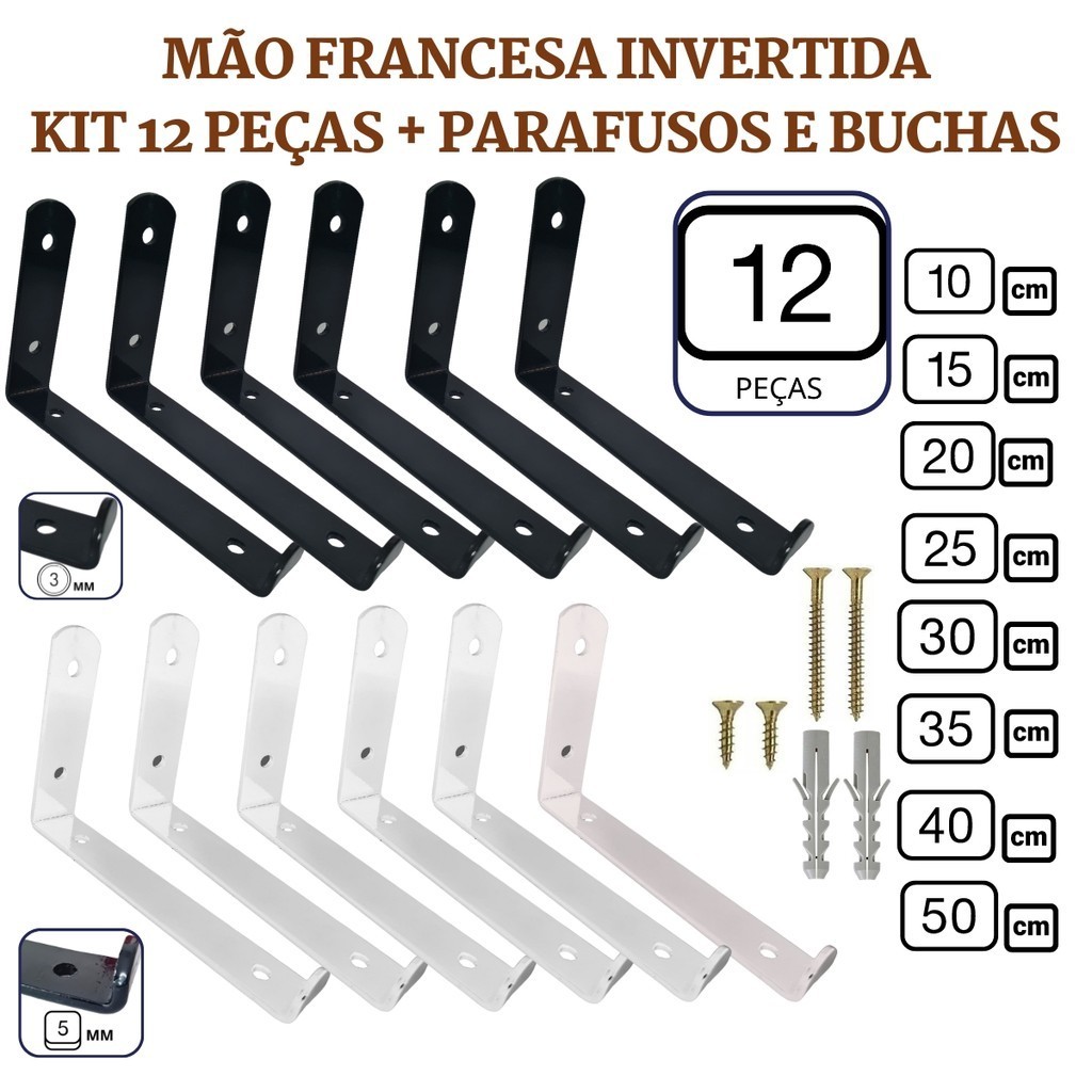 Mão Francesa Invisível Branca: Onde Comprar | BuscaProdutos