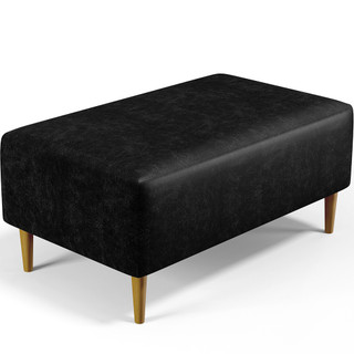 Puff Decorativo Sala de Estar Cléo W01 Pés Palito 90 cm Couríssimo Preto - Lyam Decor em Oferta na Shopee