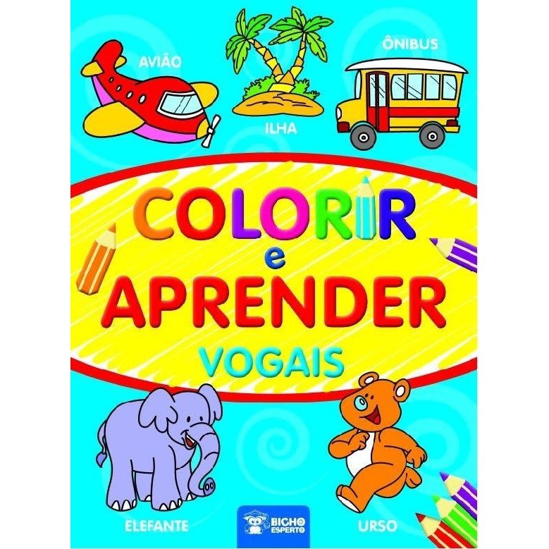 Colorir e Aprender - Vogais em Oferta na Shopee