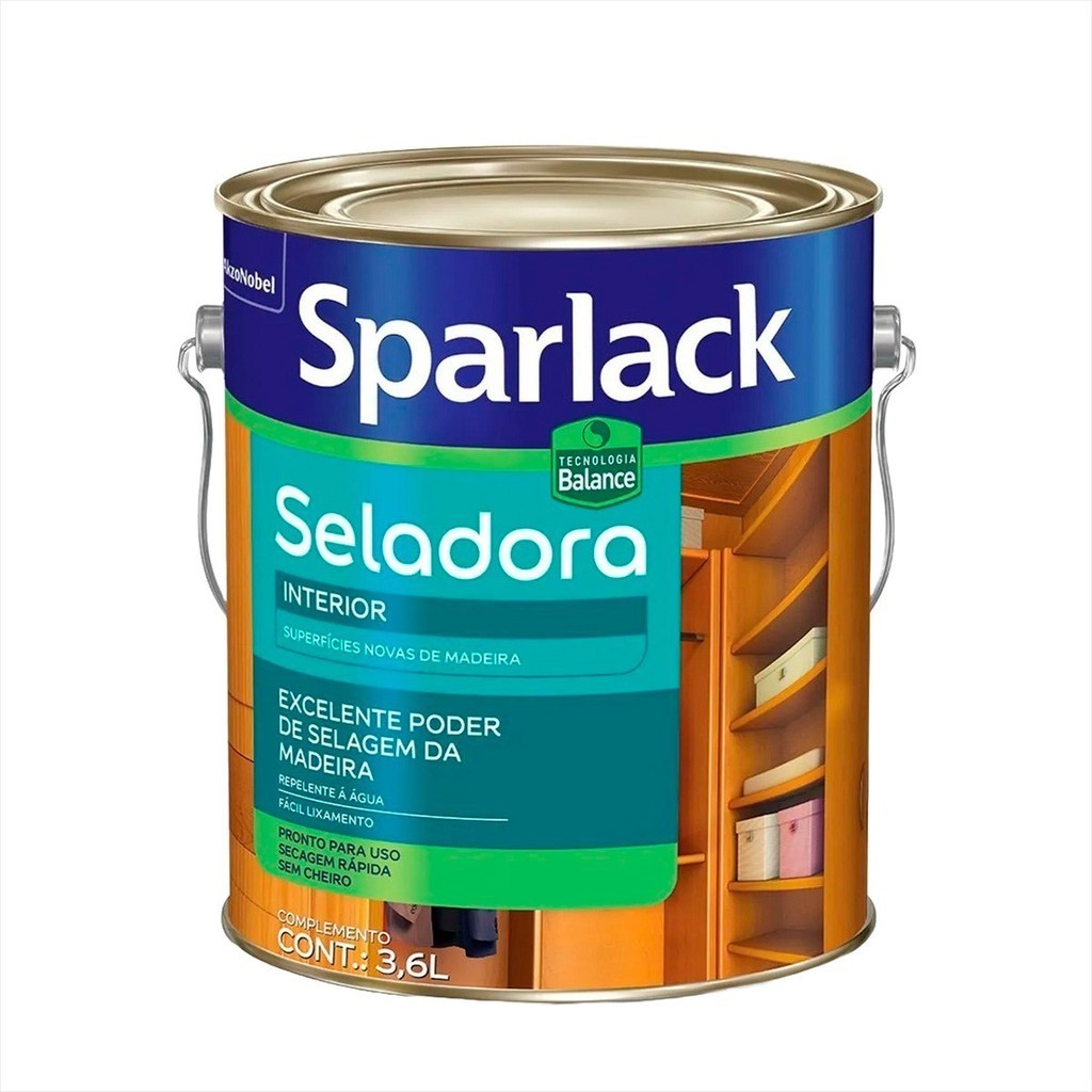 Seladora Para Madeira Base Agua 3,6l Sparlack Coral