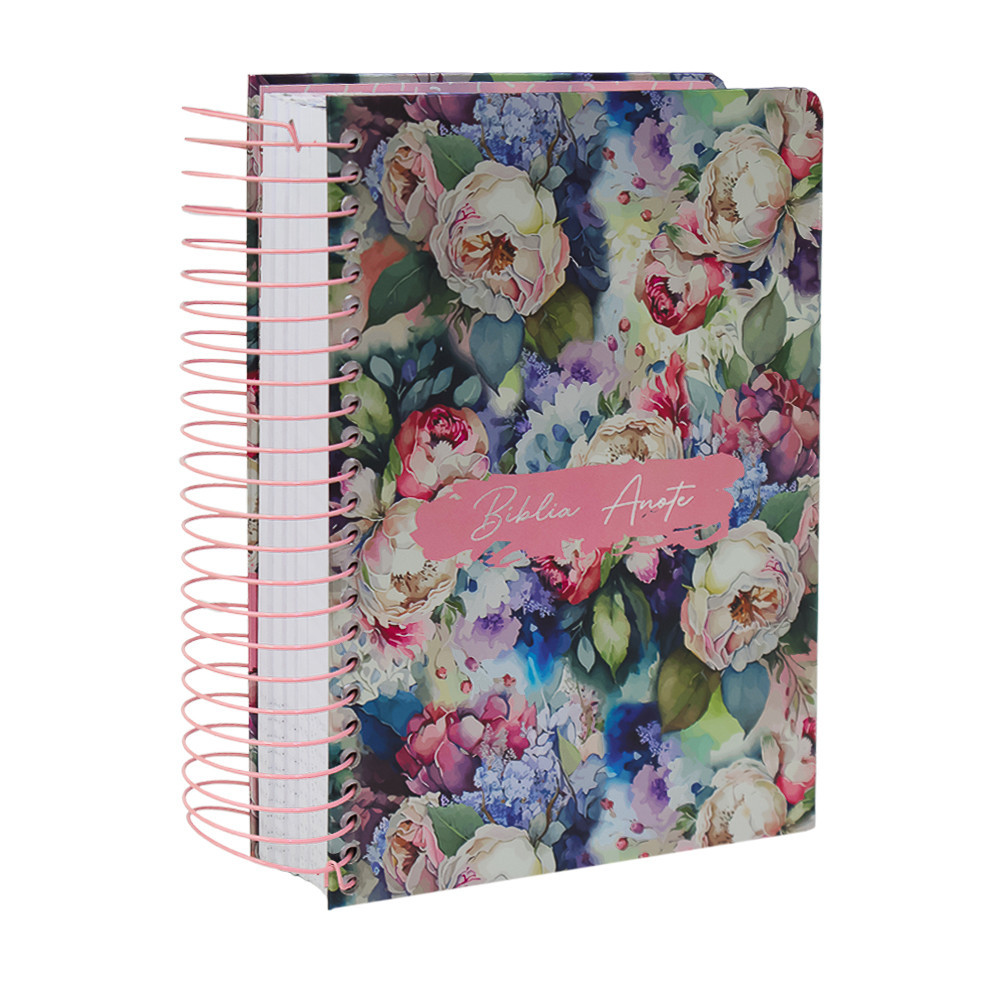 Bíblia Anote | ARC | Letra Grande | Capa Espiral Primaveril em Oferta na Shopee