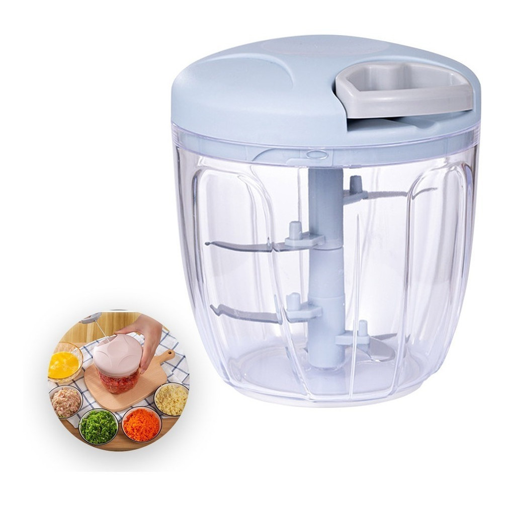 Processador Alimento Manual Grande 5 Lâminas Inox 900ml