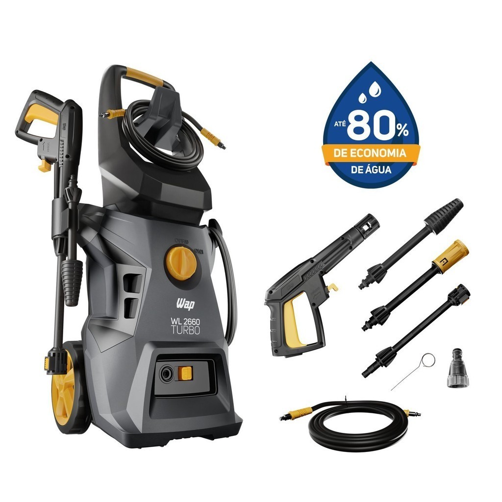 Lavadora de Alta Pressão Wap Wl 2660 Turbo Jato Leque e Concentrado 1800w 220v - Home & Living