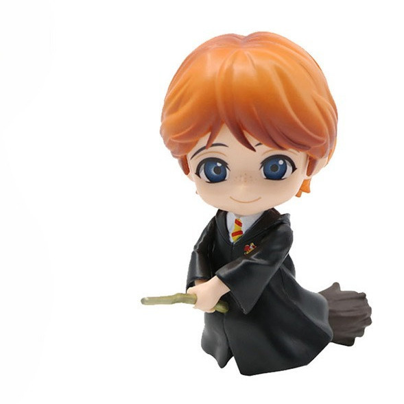 Boneco Rony com vassoura colecionável Harry Potter Hermione Rony Draco Malfoy Severus Snape Dumbledore Voldemort Action Figure action figure boneco rony