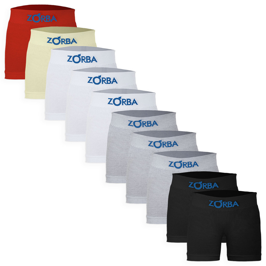 Kit 10 Cuecas Infantil Boxer Algodão Sem Costura Confortável Zorba em Oferta na Shopee