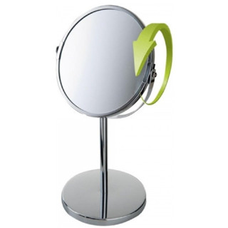 Espelho Aumento Dupla Face Giratório c/ Pedestal Cromado em Oferta na Shopee