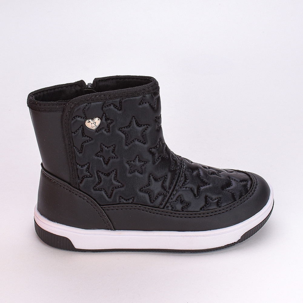 Bota Infantil Cano Médio Kidy Astral Estrelas Preto
