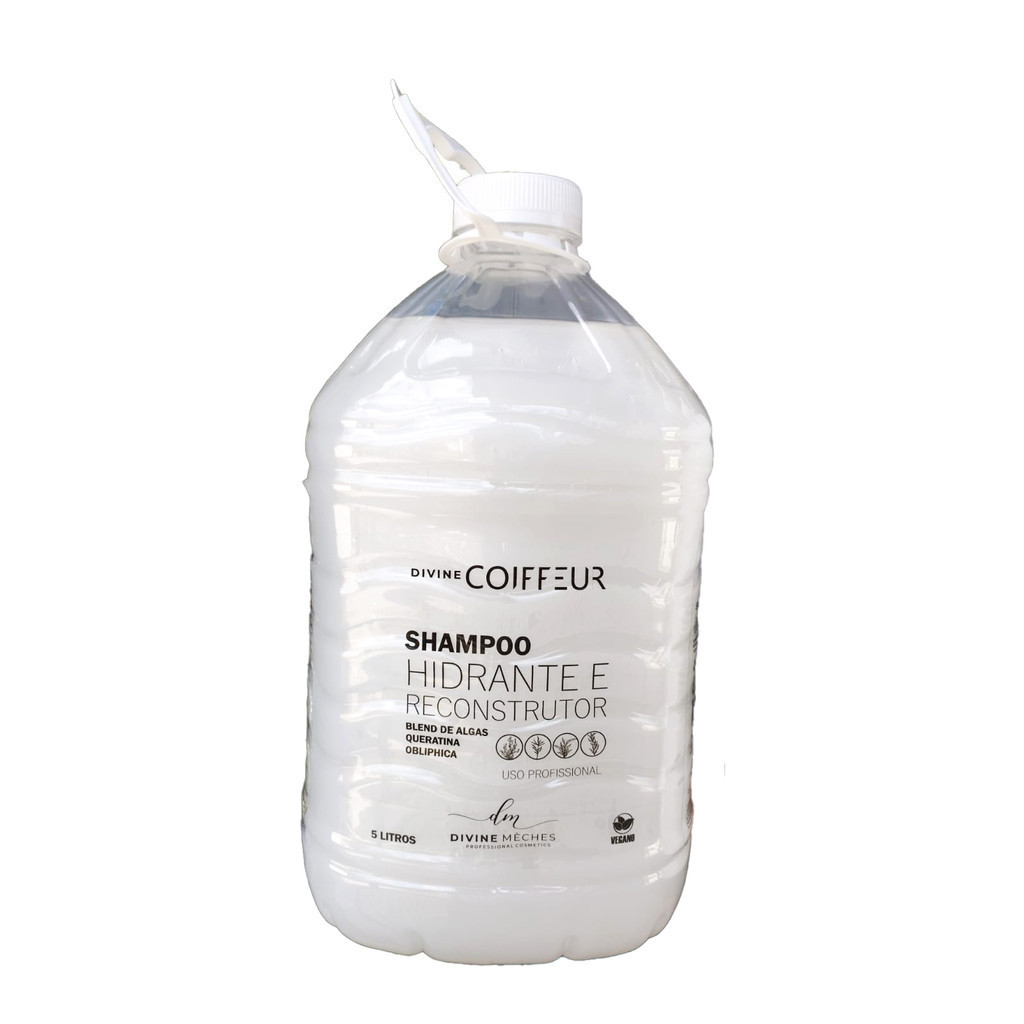 Shampoo Hidratante e Reconstrutor Divine Coiffeur 5 litros