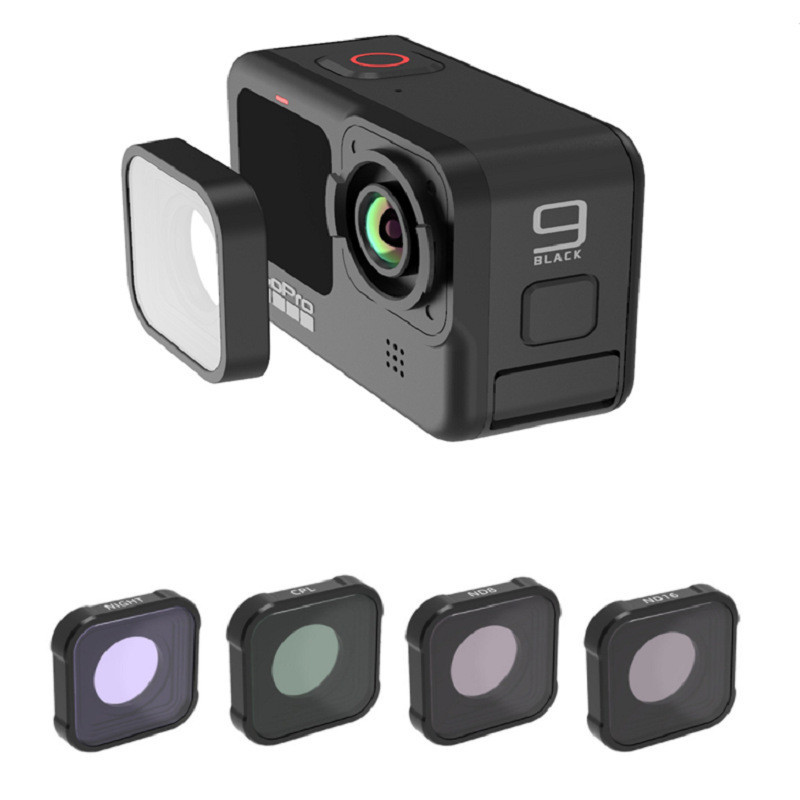 CPL Filtro De Lentes Estrutura De Liga De Alumínio Para GoPro Hero 13 12 11 Câmera De Ação Preta ND Lente Acessórios Do