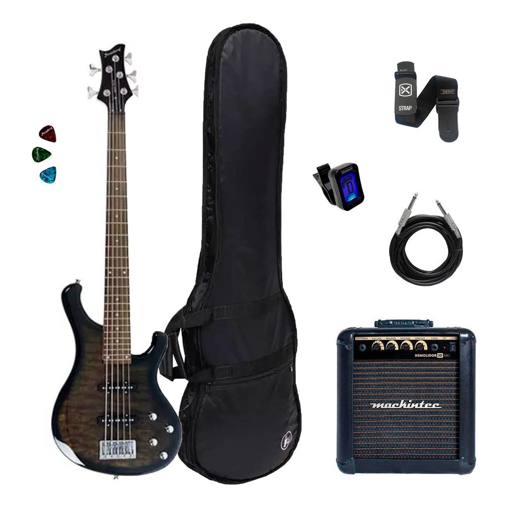 Contrabaixo Strinberg Ativo 5c Tbk + Kit