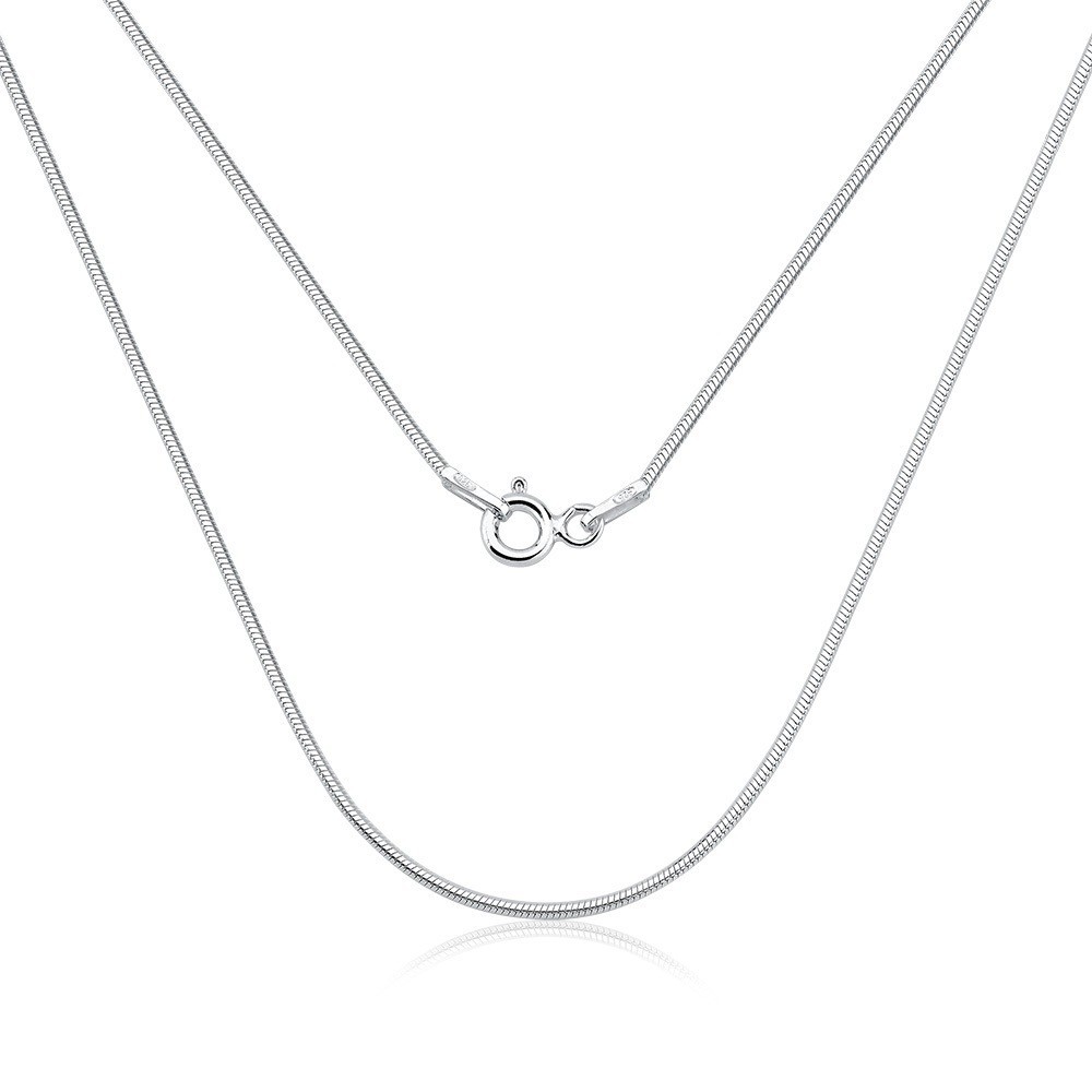 Corrente Feminina de Prata 925 Rabo de Rato Redonda 1mm em Oferta na Shopee