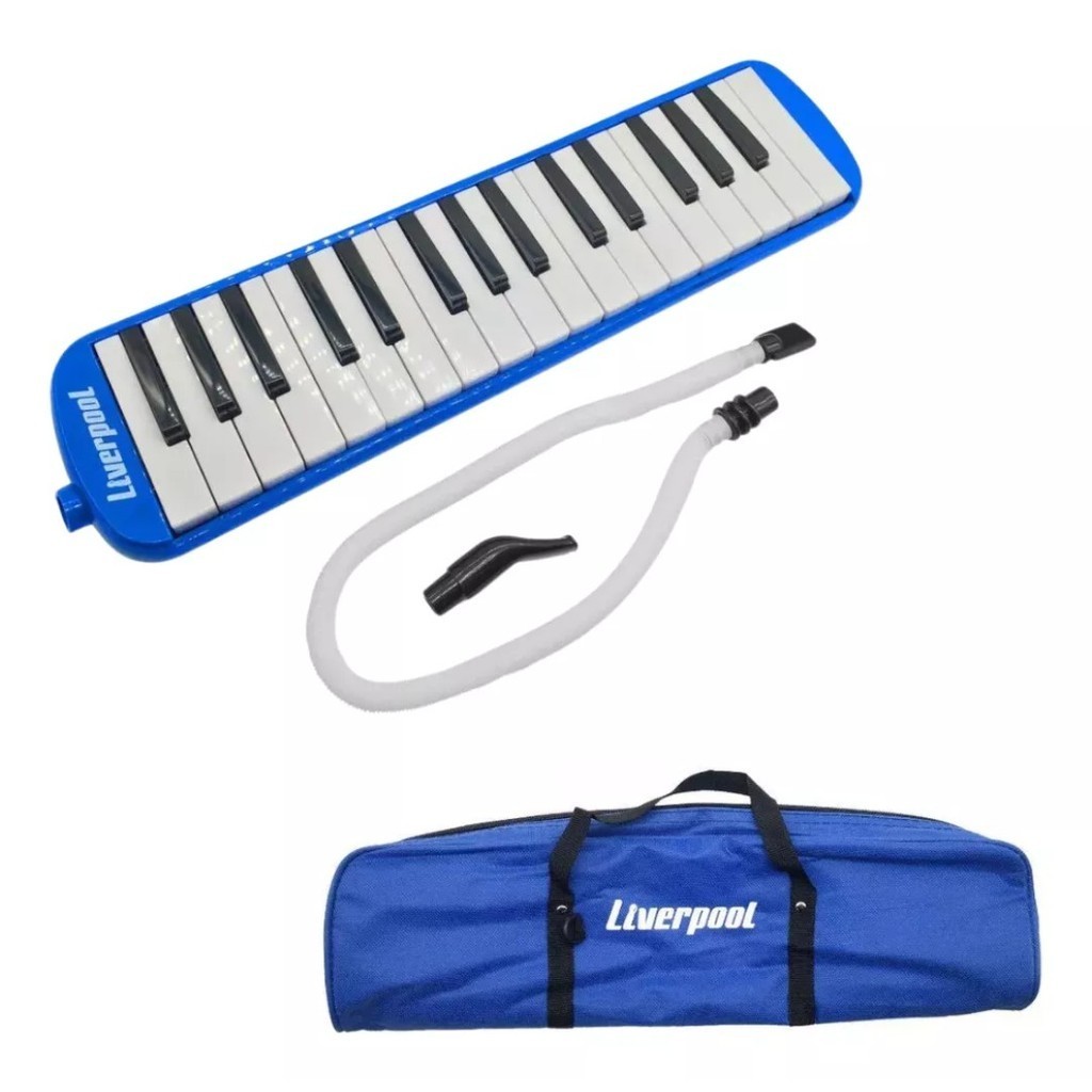Escaleta 32 Teclas em ABS Com Bolsa Azul Liverpool