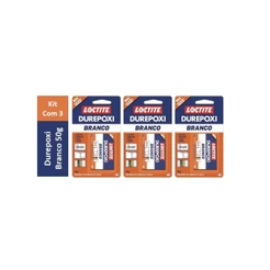 Kit com 3 - Durepóxi Branco Epóxi Loctite 50g Henkel