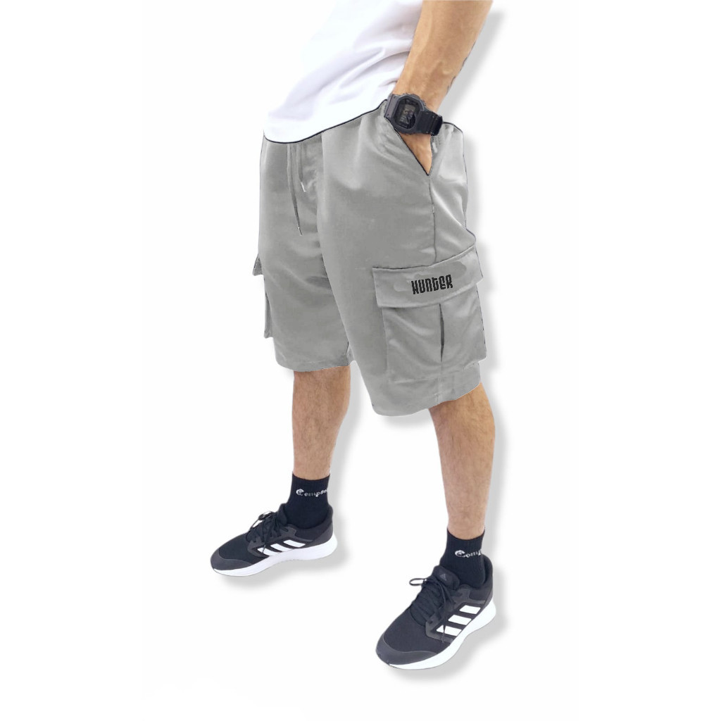 Bermuda Cargo Hunter Masculina Corta Vento Verão Bolso Skate — imagem 2 de 2