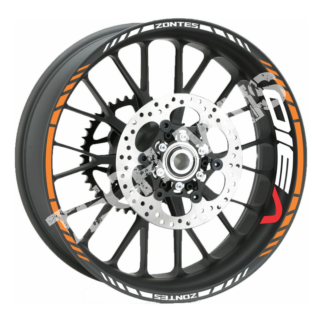 Par De Adesivos Refletivo Moto Zontes V310 V 310 Para Roda